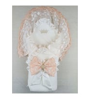 Sahra Bow Trilük Bebek Kundağı Unisex Bebek Dış Kundak Battaniyesi Hastane Çıkışı Kundak Battaniye