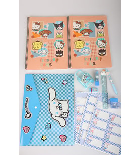 x Dekomus Lisanslı Cinnamoroll & Best Friends 13 Parça Kırtasiye Seti 2 Adet Defter,Uçlu Kalem,Çıtçıt Dosya