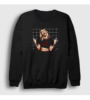 Presmono Unisex Siyah Here Miley Cyrus Sweatshirt 403731tt