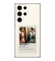 Samsung Galaxy S23 ULTRA Uyumlu Fight Club Minimalist Poster Desenli Şeffaf Telefon Kılıfı