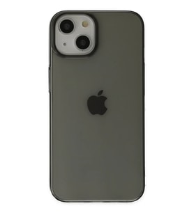 iPhone 14 Plus Kılıf Pc Sert Şeffaf Kapak - Siyah