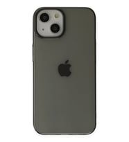 iPhone 14 Plus Kılıf Pc Sert Şeffaf Kapak - Siyah