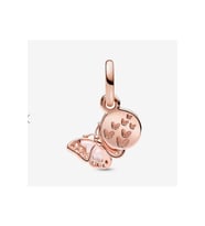 Pembe Kelebek Çift Sallantılı Charm