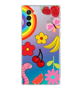 PrintiFy Samsung Galaxy Note 10 ile Uyumlu Water Color 5  Kamera Korumalı Şeffaf  Kılıf