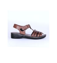 Moda Ayakkabı 185 Polero Kadın Yazlık Sandalet (Kahverengi)