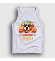 Presmono Unisex Beyaz Golden Retriever Dad Dog Hediye Köpek Atlet 537788tt