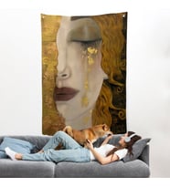 Gustav Klimt - Altın Gözyaşları Duvar Örtüsü-7319