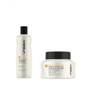 VASSO WOMEN Yıpranmış Saçlar Için Acil Kurtarma Seti Keratinli Şampuan Ve Keratinli Saç Maskesi 260ml+150ml SAMMASK260150