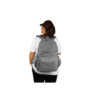 Bagacar 1095 Su Geçirmez İthal Krinkıl Kumaş Laptop Bölmeli Okul ve Günlük Sırt Çantası (Gri)