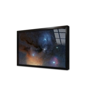 Uzay Teleskobu Görüntüleri Çerçeveli Cam Tablo