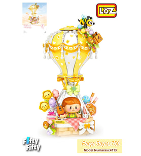 LOZ Creative Serisi Sarı Hava Balonu 750 Parça Oyuncak Yapım Seti FFLZ-4113 (Standart)