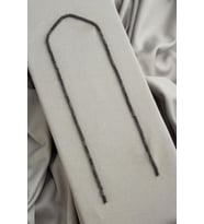 Hematit Doğal Taş Mat Siyah 2x6mm Dizi