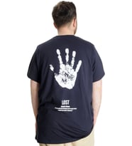 Mode XL Büyük Beden Erkek T-shirt LOST 23129 Lacivert