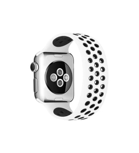Watch 38Mm Ayarlı Delikli Kordon - Beyaz-Siyah