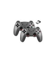 Airstorr Joystick Gamepad Çiftli TV PC Uyumlu Oyun Konsolu 2.4G Gamepad Double Joystick Doungle (Gri)