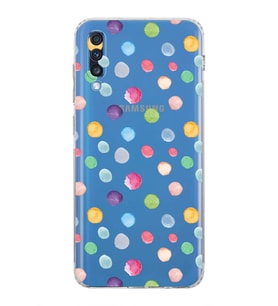 PrintiFy Samsung Galaxy A70 ile Uyumlu Water Color 6  Kamera Korumalı Şeffaf  Kılıf