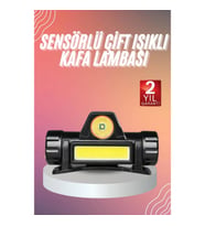 Mey İthalat® Kafa Lambası Çalışma Işığı Kafa Feneri Şarjlı Mıknatıslı Fenerli