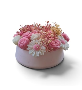 Pembe Hediyelik Dekoratif Kokulu Mum