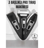 3 Başlıklı Profesyonel Tıraş Makinesi