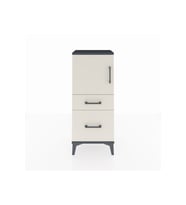 Arges Komodin 2 Raflı 2 Çekmeceli Tek Kapaklı 44x30x106 Antrasit-Aytaşı