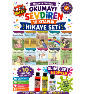 1. Sınıf Öğretmen Tavsiyeli Okumayı Sevdiren 16 Sayfa 10 Kitaplık Hikaye Seti -3(Slime Set Hediyeli)