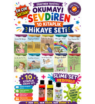 1. Sınıf Öğretmen Tavsiyeli Okumayı Sevdiren 16 Sayfa 10 Kitaplık Hikaye Seti -3(Slime Set Hediyeli)