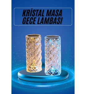 Yeni Nesil Modern Kristal Masa Ve Gece Lambası Dokunmatik Renk Değiştirebilen