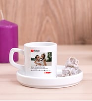 Kişiye Özel Youtube Tasarım Fotoğraflı Concept Türk Kahvesi Fincanı