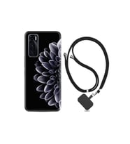 Vivo Y70 Kılıf Silikon Desen Boyun Askılı Çiçekler 1639