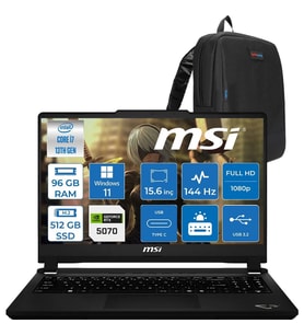 MSI Cyborg 15 Max C13WG-070XTR Intel Core I7 13620H 96GB Ddr5 512GB SSD Geforce RTX5070 100W Gddr7 8gb Windows 11 Home 15.6" IPS Fullhd (1920X1080) 144Hz Oyuncu Bilgisayarı 070XTRH37 + Zetta Çanta