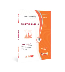 Egem Eğitim Yayınları AÖF 2. Sınıf Yönetim Bilimi I Güz Dönemi 3. Yarıyıl Konu Anlatımlı Soru Bankası (Çok Renkli)