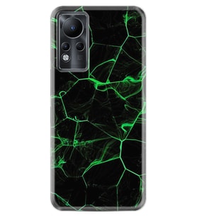 INFINIX Note 11 Pro Note 10 Hot 9 Play Kılıf Desemli Silikon Yeşil Şerit Mermer 1320