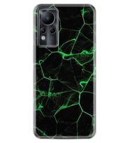 INFINIX Note 11 Pro Note 10 Hot 9 Play Kılıf Desemli Silikon Yeşil Şerit Mermer 1320
