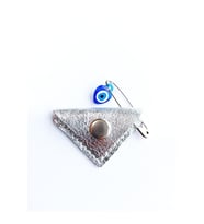 Mini Bebek Cevşen Dualı Kolye Muska Hakiki Deri El Yapımı Üçgen