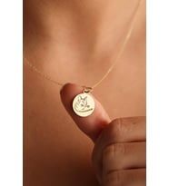 Kişiye Özel 925 Ayar Gümüş Evcil Hayvan Fotoğraflı Kolye (Gold)