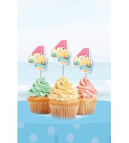 Summer Yaz Temalı 4 Yaşında Cupcake Süsü '10lu
