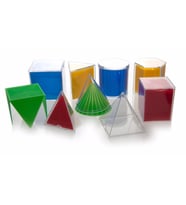KATLANABİLİR GEOMETRİK ŞEKİLLER 8 PARÇA (Beyaz)