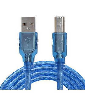 PowerMaster PM-3267 3 Metre Şeffaf Mavi USB 2.0 Yazıcı Kablosu