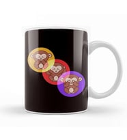 See Speak Hear No Evil Japan Wise Monkeys Japanese Emoticon Kupa Bardak Porselen