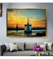 Altın Çerçeveli dekoratif tablo a385 (Gold)