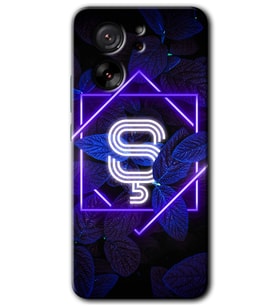 Xiaomi Mi 13T Pro Kılıf HD Desen Baskılı Arka Kapak - Dark Neon Yaprak Ş Harfi