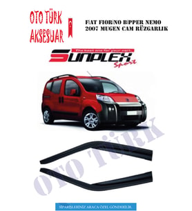Peugeot Bipper Mugen Cam Rüzgarlığı Ön 2li Sunplex A+ Kalite (Siyah)