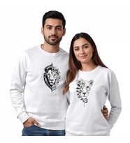 Sevgililer Günü Özel Kombin, 2 Ürün Bisiklet Yaka Sweatshirt (Beyaz)