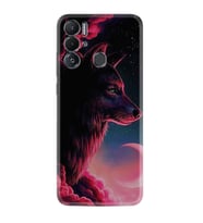 Tecno Pova Neo Kılıf Resimli Desenli Baskılı Silikon Wolf and Moon 1380