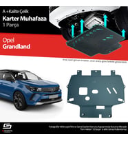 Opel Grandland Çelik Karter Muhafaza Koruma 2024 Üzeri A+ Kalite