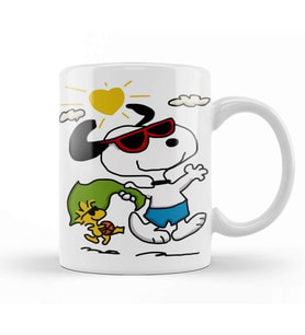 Summer Snoopy Kupa Bardak Porselen