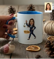Kişiye Özel Karikatürlü Kadın Avukat Kupa Bardak Avukatlar Günü Hediyesi