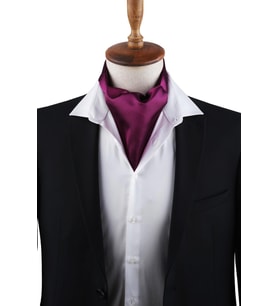 Mor Düz Ascot Fular K576