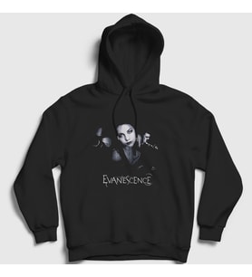 Presmono Unisex Siyah Amy Lee Evanescence Kapüşonlu Sweatshirt 145863tt