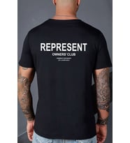 Unisex Represent  Baskılı T-shirt (Siyah)
